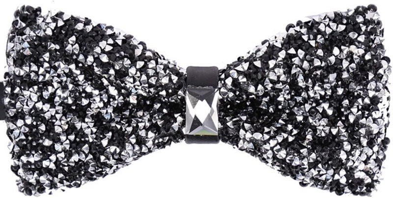 Novelty Pre-Tied Bowtie Men's Big Boy Bling Sparkle Rhinestone Banquet Wedding Bow Tie